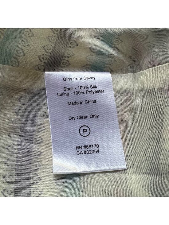 Anthropologie Girls From Savoy Size 14 Cream Striped Gull Wing Silk Sun Dress - Picture 9 of 16